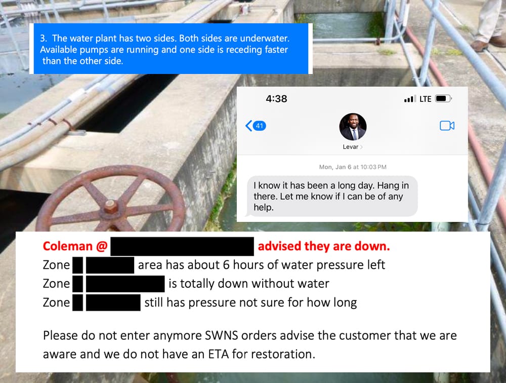 Texts show DPU officials believed backup generators were on during early hours of water crisis