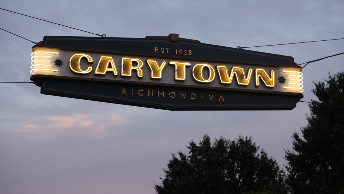 Carytown lights up new sign for the first time