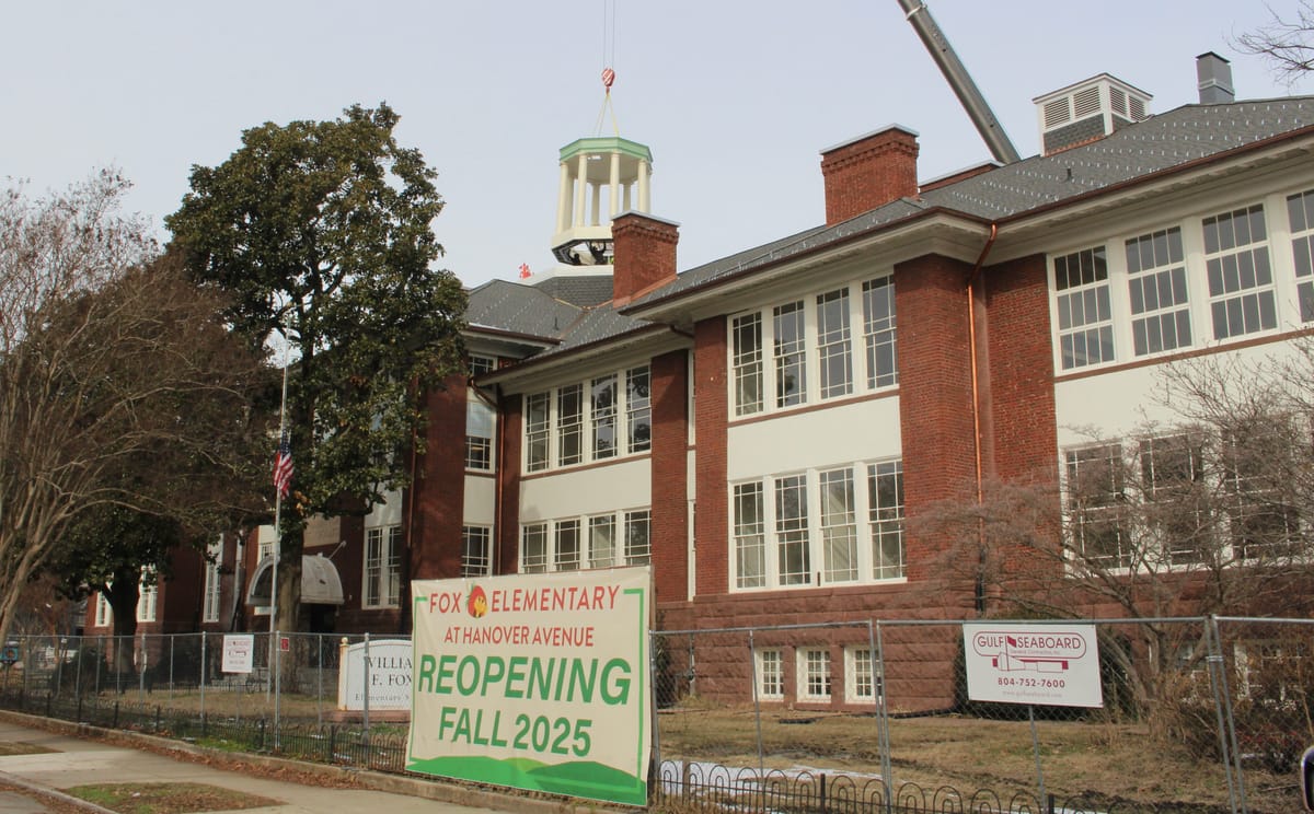 As Fox Elementary’s reconstruction draws to an end, its ‘iconic’ cupola returns to the roof