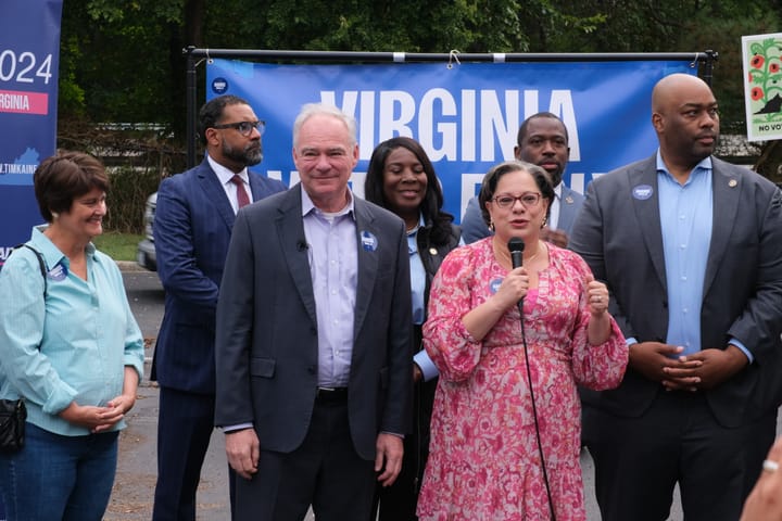 At early voting event, Kaine and McClellan decline to weigh in on Richmond mayoral race