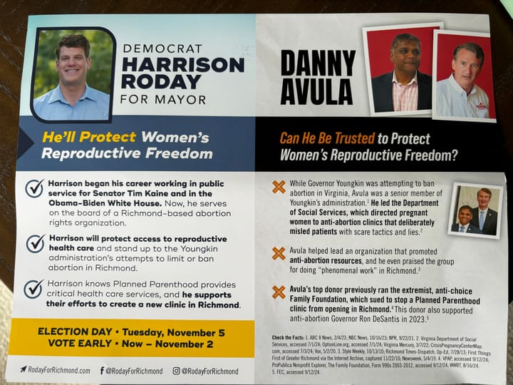 As Roday escalates abortion-related attacks, Avula campaign blasts ‘false’ claims