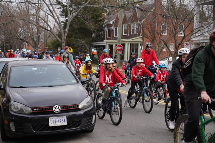 Bike parade honors Mary Munford principal, calls for better pedestrian protection